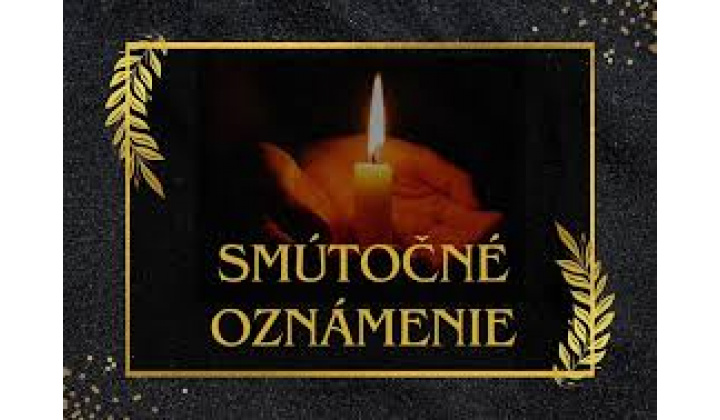 Fotka pre článok Smútočné oznámenie